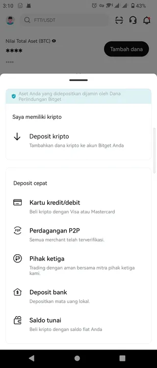 Complete your payment on Bitget App image 1