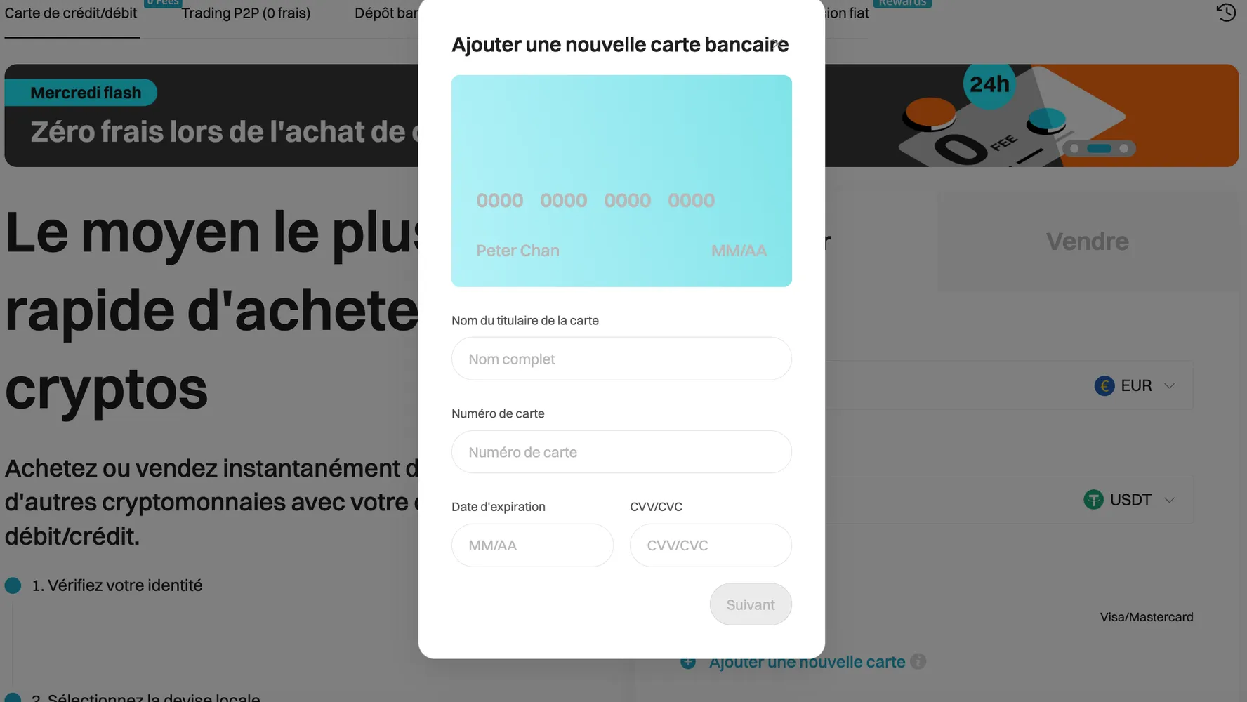 Enter the bank card details to complete your payment on Bitget Website image 2