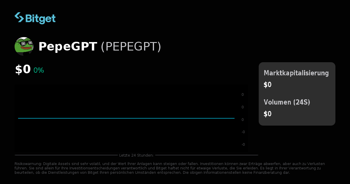 PepeGPT Kurs USD, PEPEGPT Kurs Live Charts, Marktkapitalisierung ...