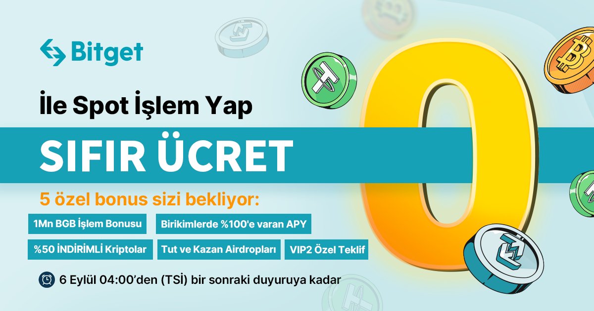 Bitget'te Sıfır Ücret ile Spot İşlem ve 1 Milyon BGB Özel Bonusu