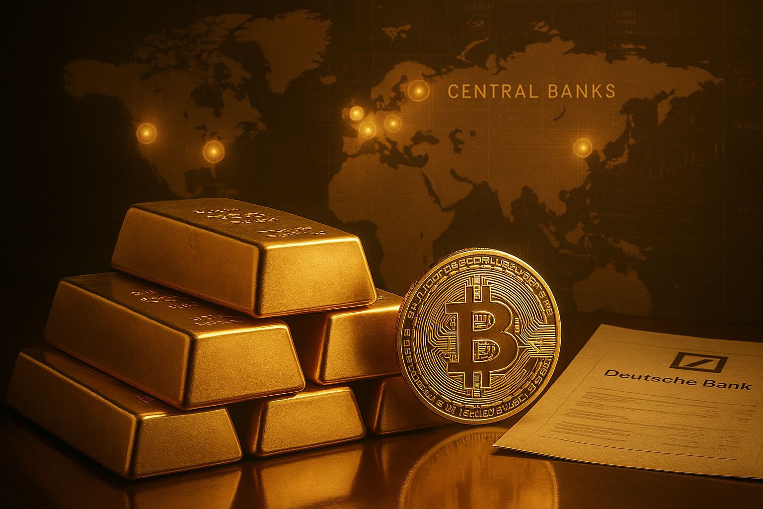 Deutsche Bank ve paralelismos entre el oro y Bitcoin a medida que los bancos centrales aumentan las reservas de oro image 0