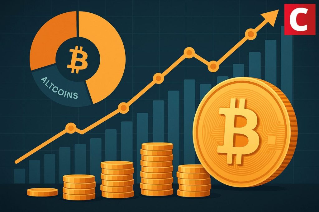Dominância do BTC sobe e expõe preferência do mercado em tempos de incerteza