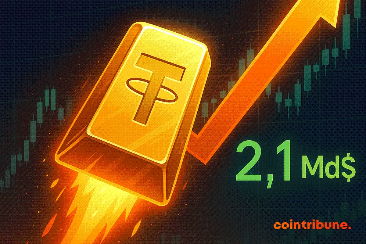 Ruée vers l’or tokenisé : Tether Gold atteint 2,1 Md$