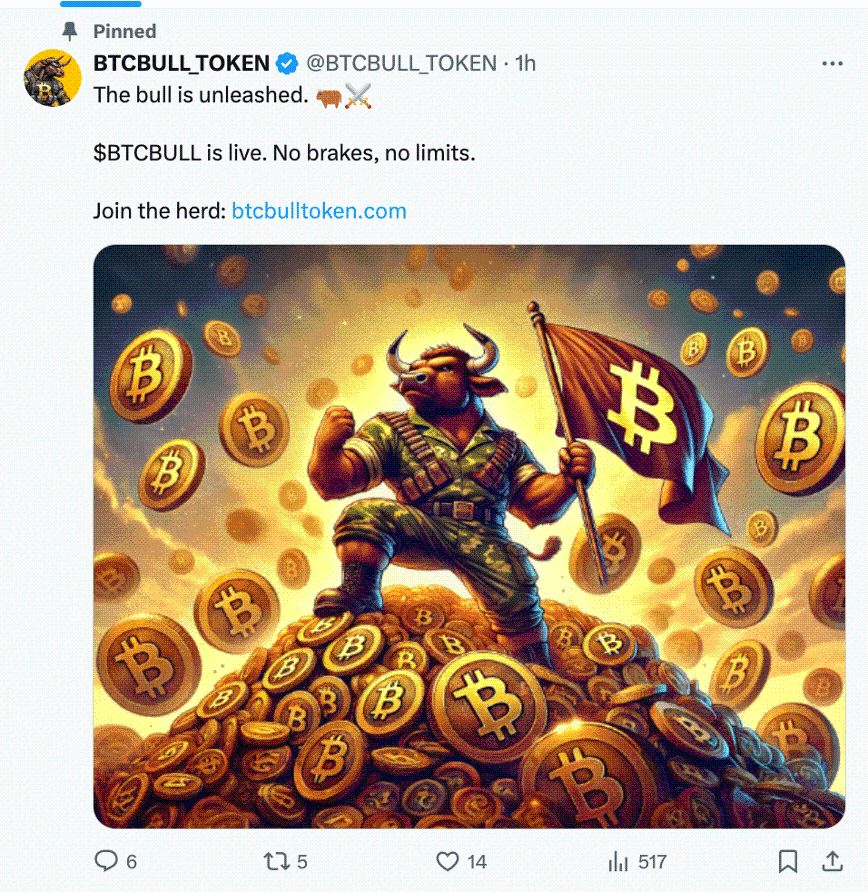 BTC Bull sammelt 100.000 Dollar in wenigen Minuten, neuer Meme-Coin belohnt Inhaber mit Bitcoin image 3