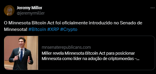 ¡Cripto en auge! Oportunidades de oro con la ley de Bitcoin en Minnesota y 39 nuevas propuestas de reservas image 1