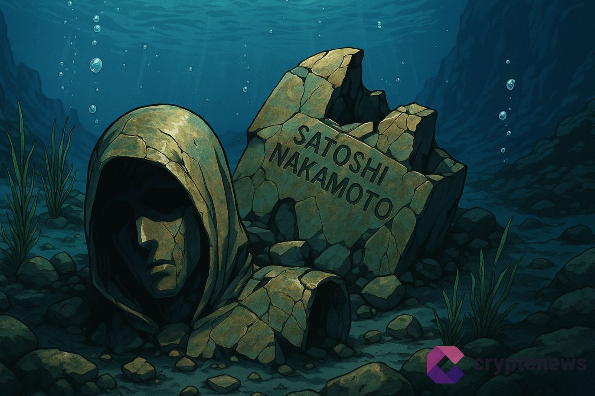 La statue de Satoshi Nakamoto retrouvée cassée au fond d’un lac image 0
