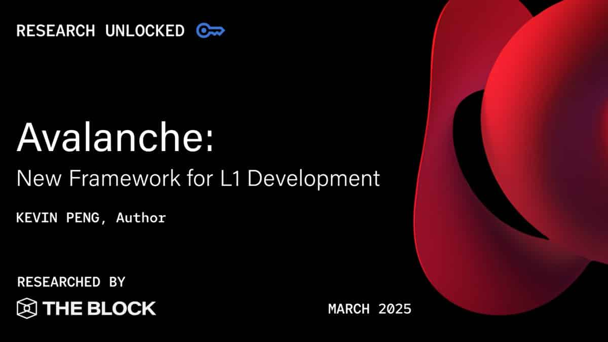 Avalanche: A New Framework for L1 Development image 0