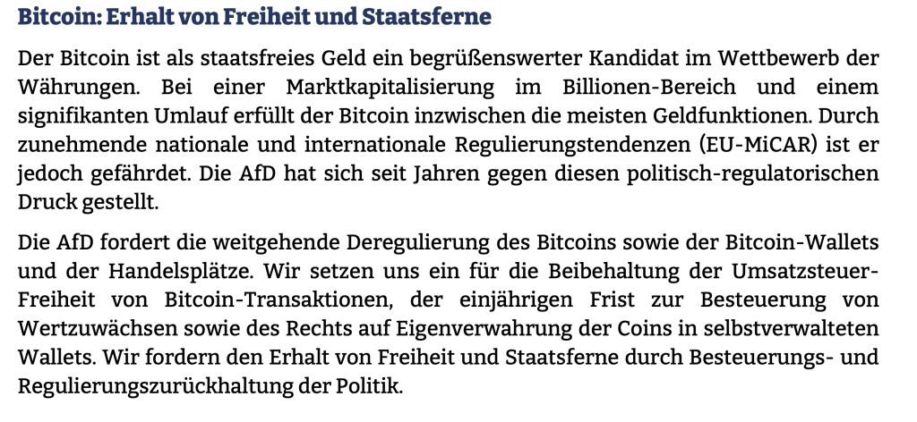 Bitcoin im Bundestag: Warum die AfD nun auf Bitcoin setzt image 0