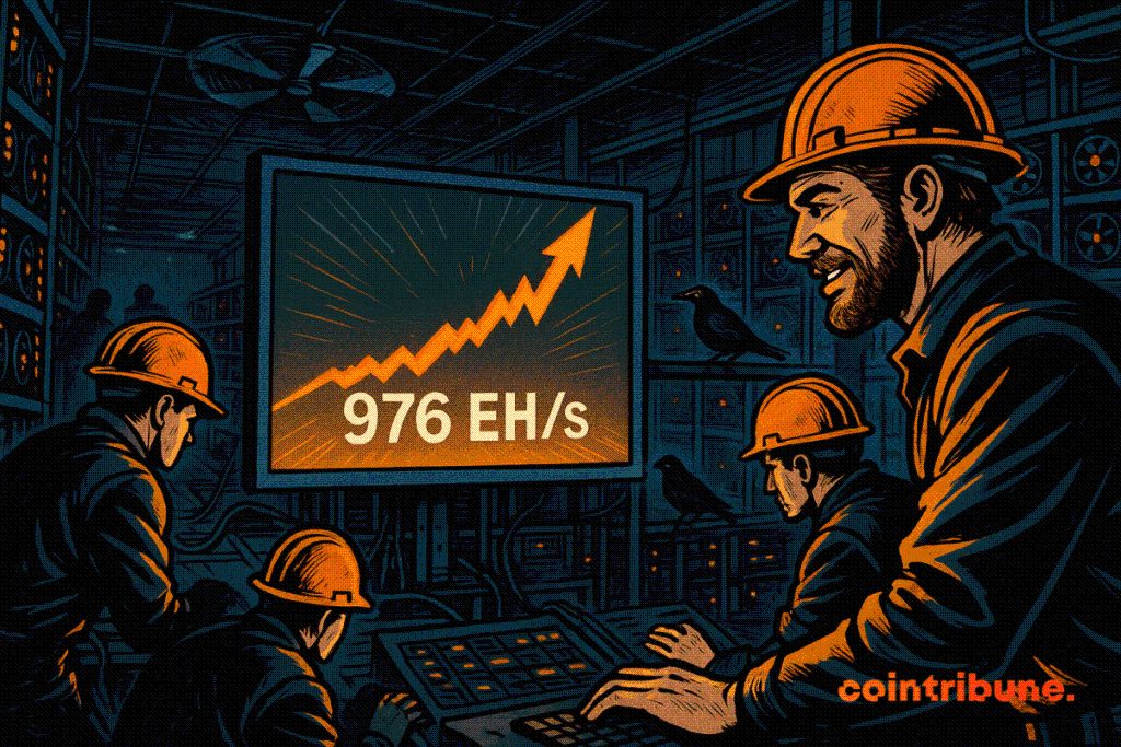 Bitcoin : Le hashrate frôle un record, porté par un minage redevenu rentable image 1