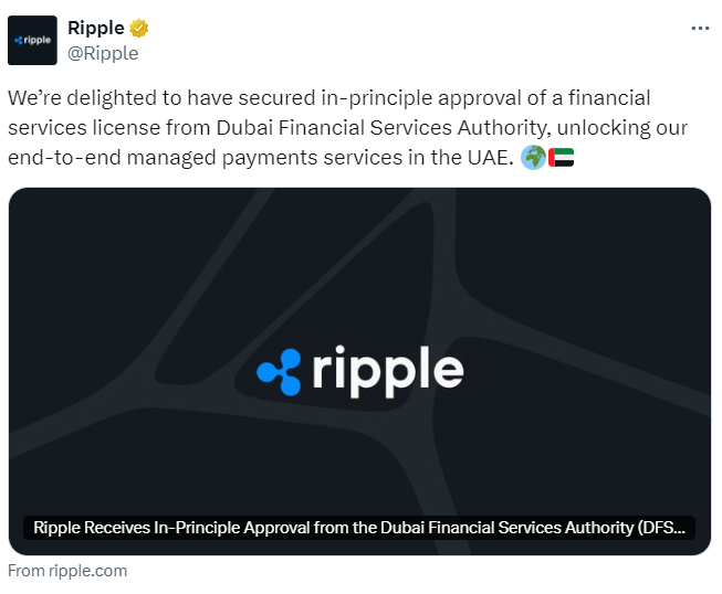Ripple Secures DFSA Approval to Expand Services in Dubai image 0