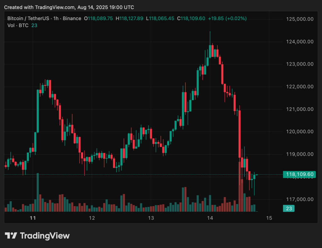 USA stoppt Bitcoin-Käufe für Bitcoin-Reserve – BTC rutscht wieder unter 120.000 US-Dollar