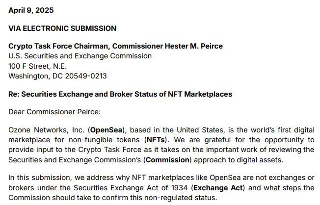 OpenSea Minta SEC Bebaskan Marketplace NFT dari Regulasi: Apa Artinya? image 0