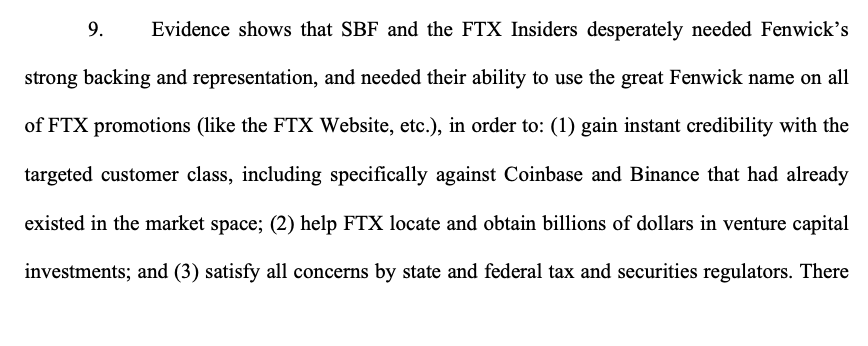 FTX Customers Seek to Expand Lawsuit Against Former Legal Adviser Fenwick & West image 0