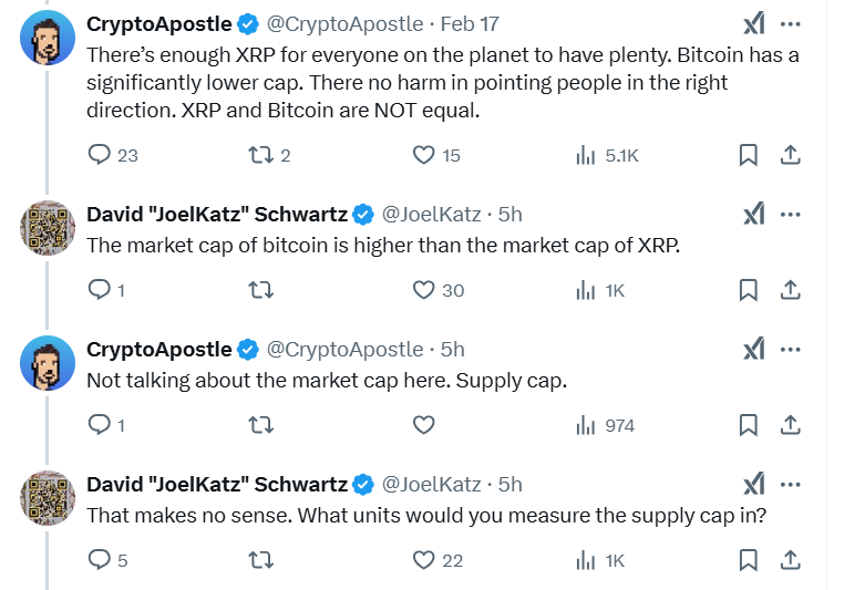 Ripple CTO Challenges Bitcoin Supply Scarcity Claims in Heated Debate image 1