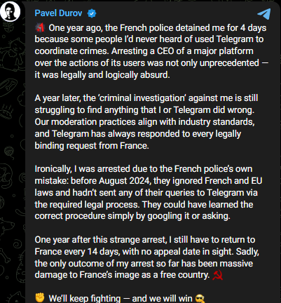 Pavel Durov Battles France Over Crypto Rules and Privacy Rights image 1