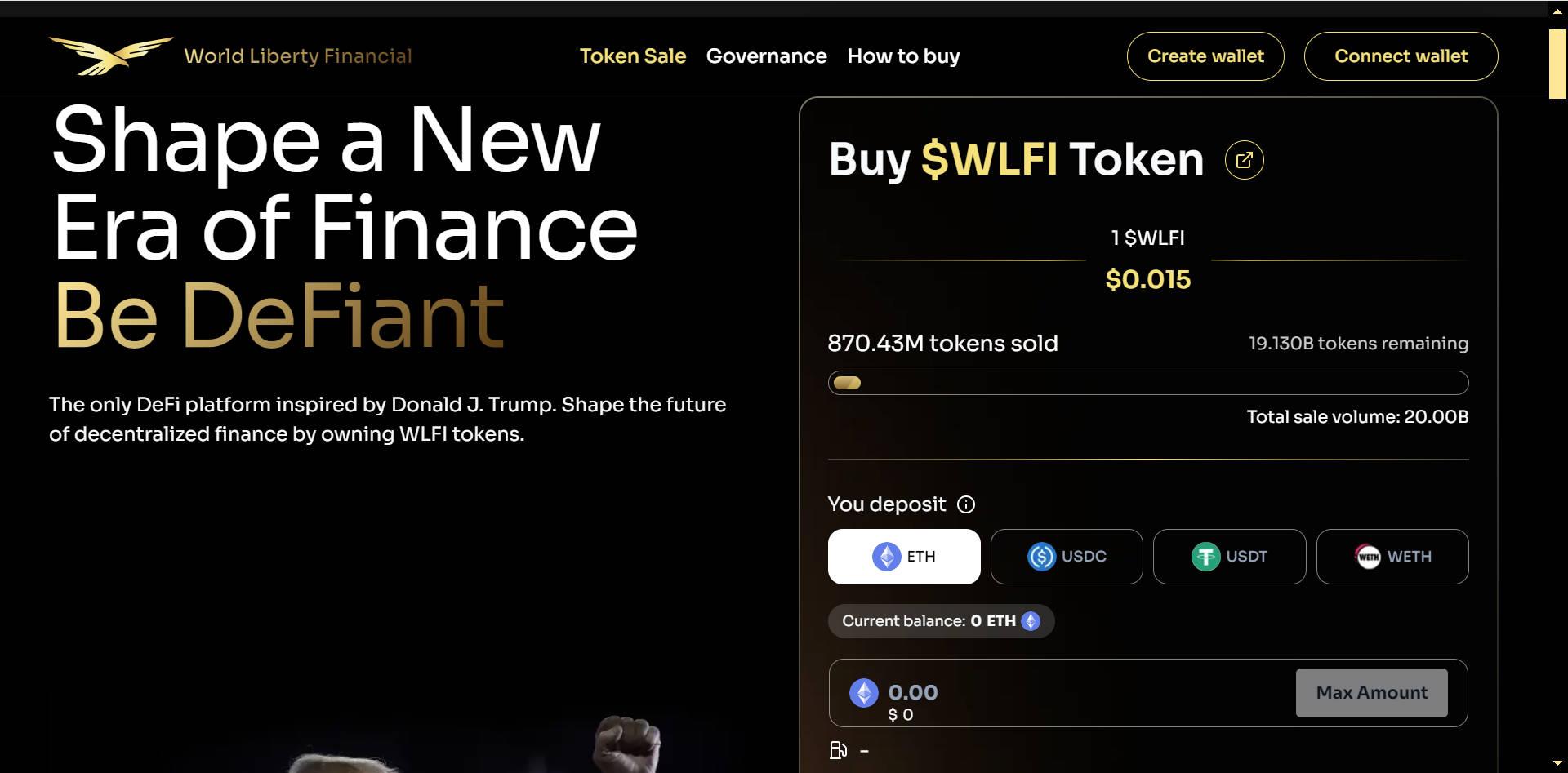 特朗普加密项目WLFI销售远低预期：仅售出4.3%，被指缺乏实用性，但其大选支持率已“大逆转” image 1