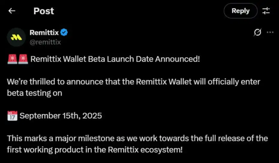 Remittix công bố ngày ra mắt ví Web3 Beta, số tiền đặt trước vượt quá 17 triệu đô la Mỹ image 1