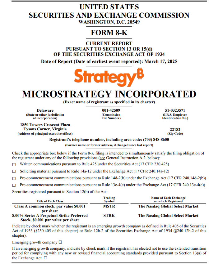 Strategy bán 123.000 cổ phiếu STRK để mua thêm 130 BTC image 0