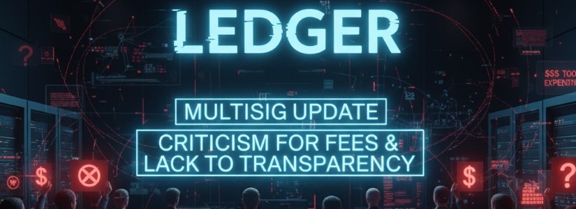 La actualización multisig de Ledger genera críticas por sus tarifas y falta de transparencia