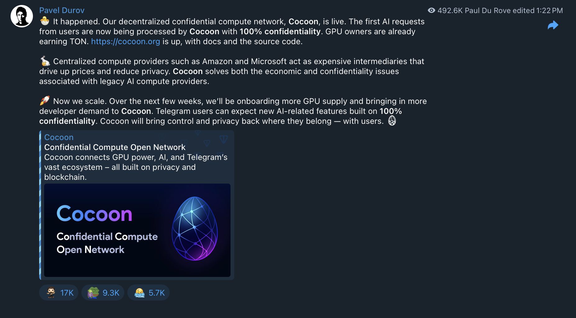 Telegram lance un réseau IA sur blockchain pour préserver la vie privée image 0