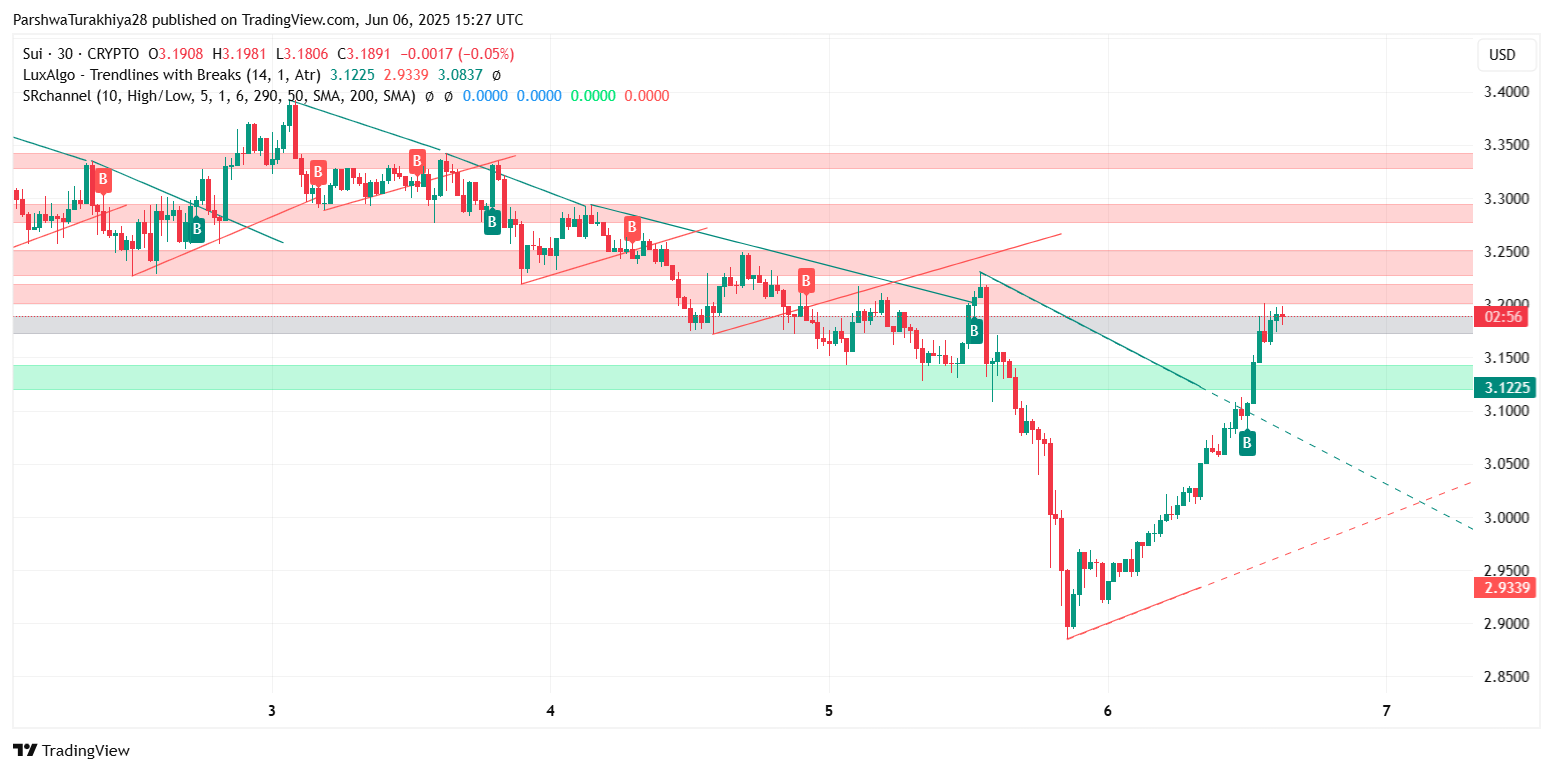 SUI Price Prediction for June 07, 2025: Can Bulls Sustain the Recovery Toward $3.40 Resistance? image 11