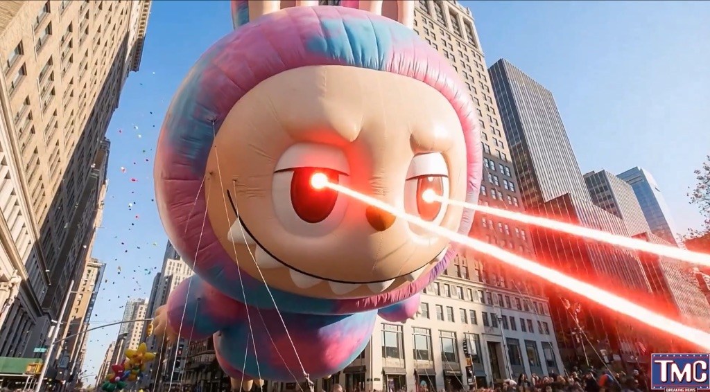排面拉满!泡泡玛特首次亮相美国感恩节大游行,Labubu 跻身全球顶级 IP 阵营