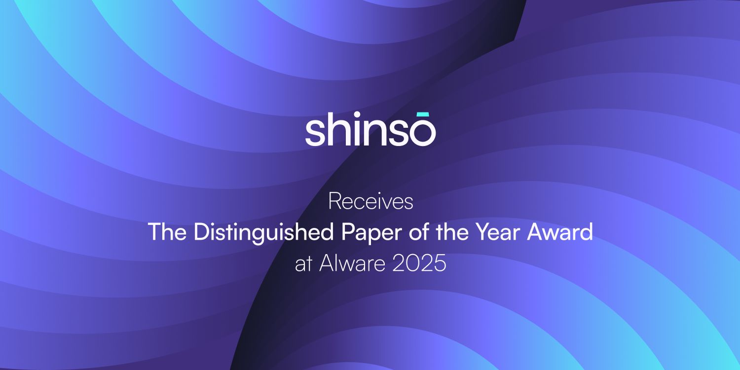 Shinsō Receives The Distinguished Paper of the Year Award at Alware 2025