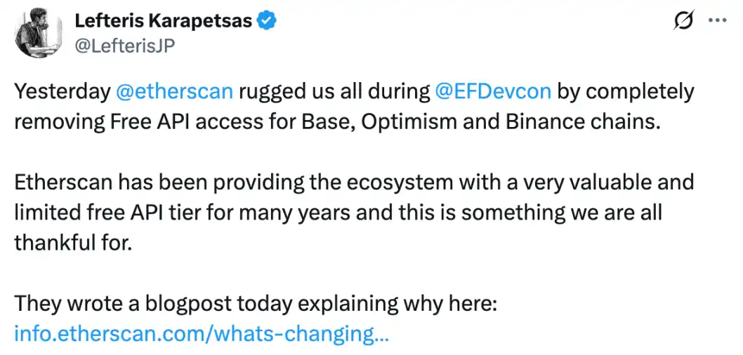 Etherscan的突袭式收费，意外暴露出以太坊生态的数据依赖矛盾 image 0