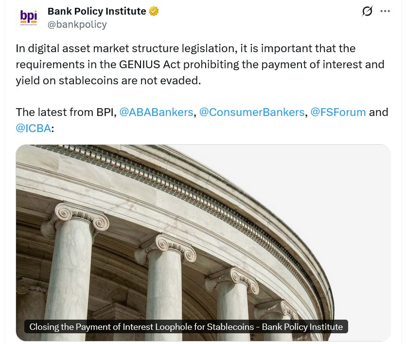 US bank groups ask to close GENIUS Act’s stablecoin yield ‘loophole’ image 0