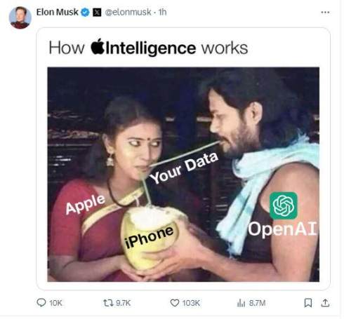马斯克「碰瓷」WWDC：若在操作系统整合 OpenAI，我的公司将不许使用苹果 image 1