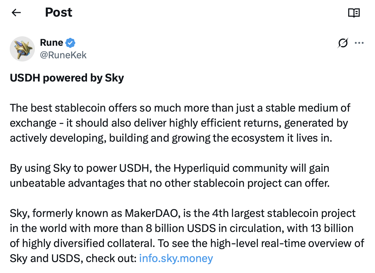 Głosowanie walidatorów Hyperliquid może wybrać emitenta USDH, z miliardami przepływów stablecoinów na szali image 2