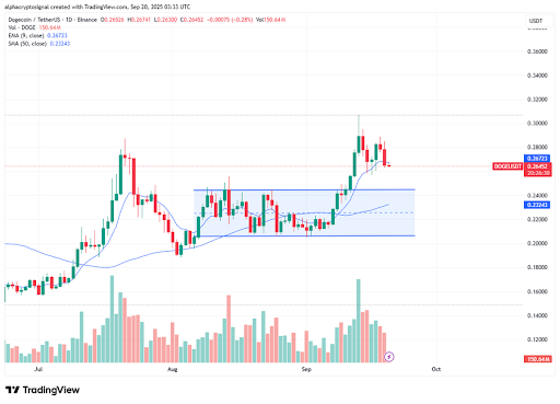 Dogecoin Bullish Echo: 1-2 Formation Returns As Price Breaks Key Channel image 0
