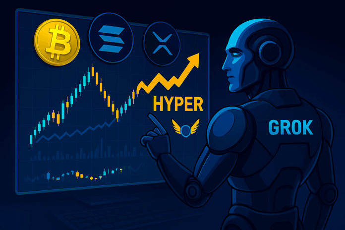 توقعات Grok لأداء بيتكوين وسولانا وريبل هذا الأسبوع — مع اشارة إلى بيتكوين هايبر كمشروع صاعد
