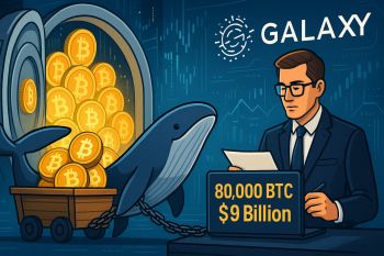 Galaxy bán hơn 80.000 BTC cho cá voi thời Satoshi trị giá 9 tỷ USD