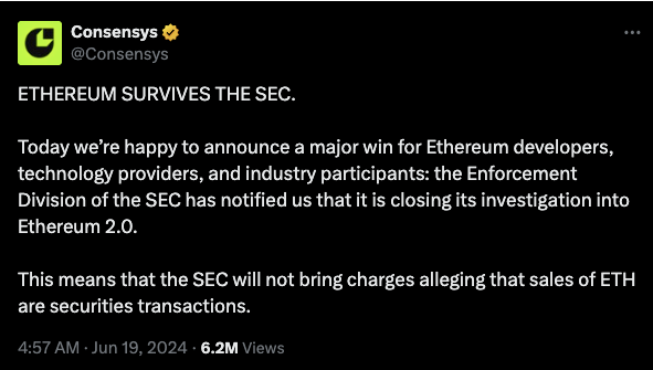 Ether and altcoin price outlook positive after SEC drops investigation image 0