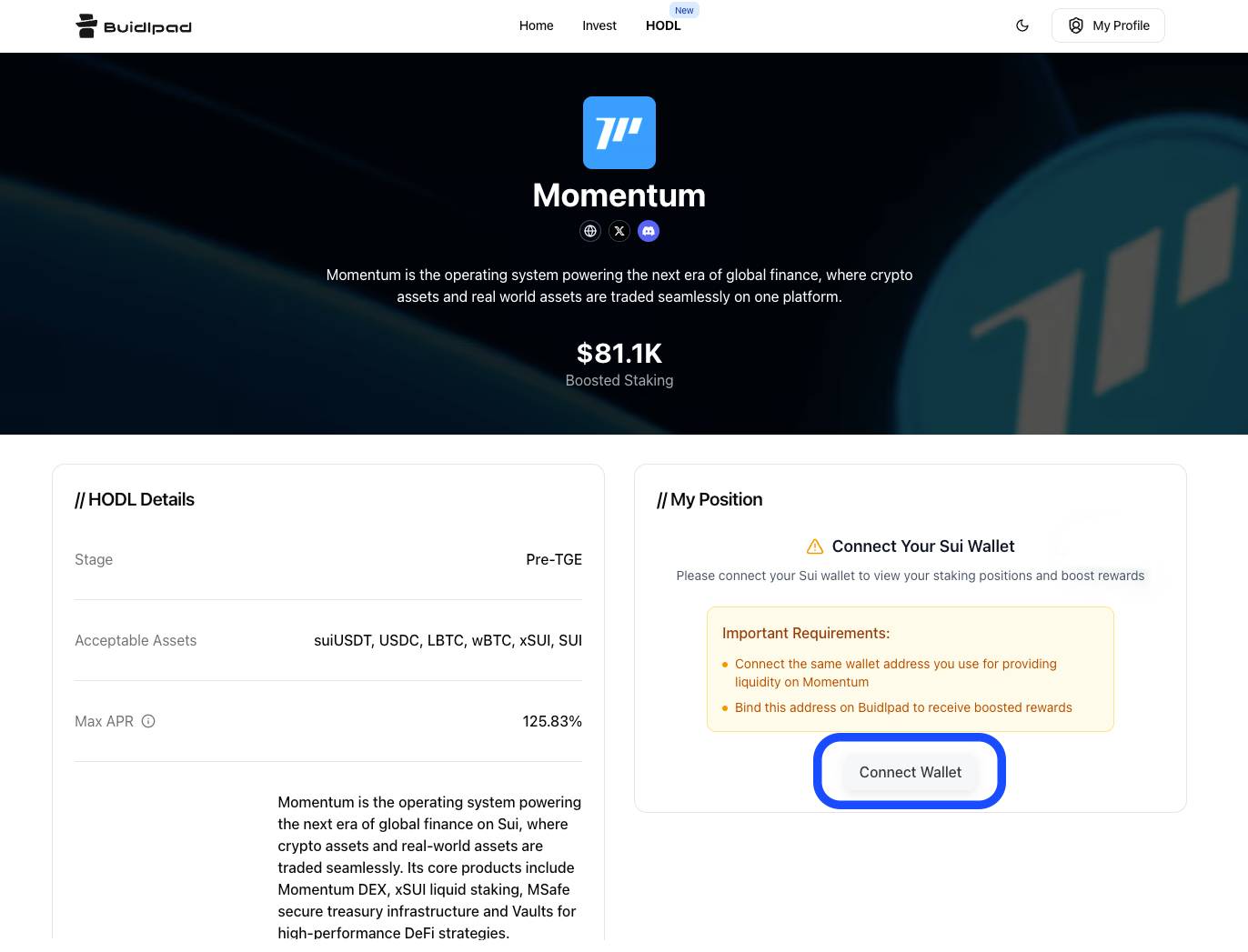 Momentum và BuidlPad triển khai chương trình tiền gửi trên Sui với lãi suất hấp dẫn image 2
