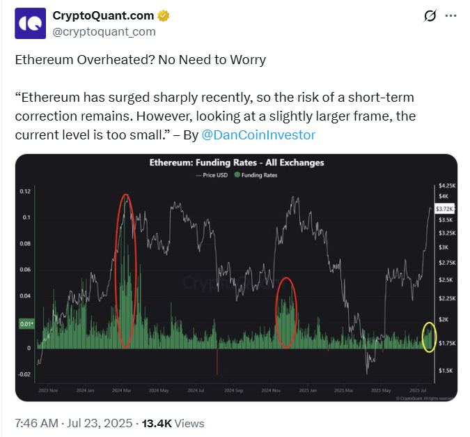 لا، سعر الإيثريوم لم ترتفع درجة حرارته بشكل مبالغ فيه بعد، المستويات الرئيسية التي يجب مراقبتها image 0