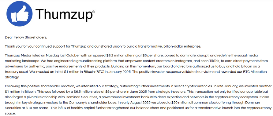Thumzup Media Enters Dogecoin Mining Sector, Projects Revenue Surge Amid Crypto Pivot image 0