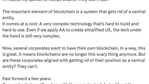 “Corpo chains” estão condenadas a menos que adotem a ética cripto, diz CEO da StarkWare