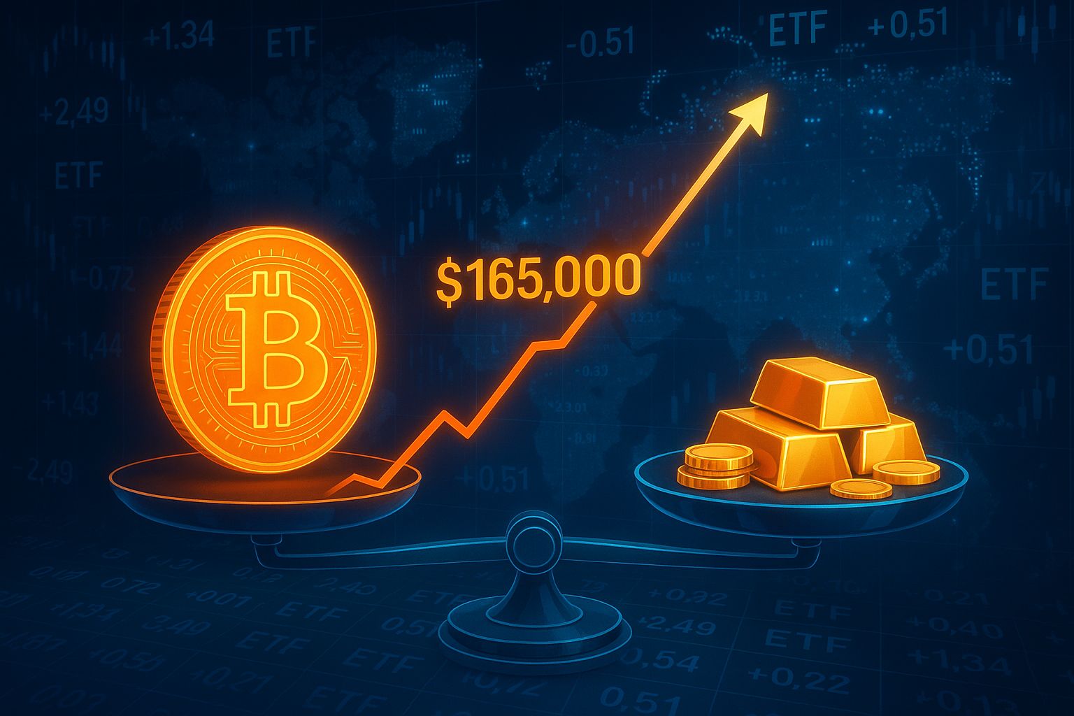 JPMorgan prévoit que le bitcoin grimpera à 165 000 dollars d’ici la fin de l’année, citant l’écart de valorisation de l’or