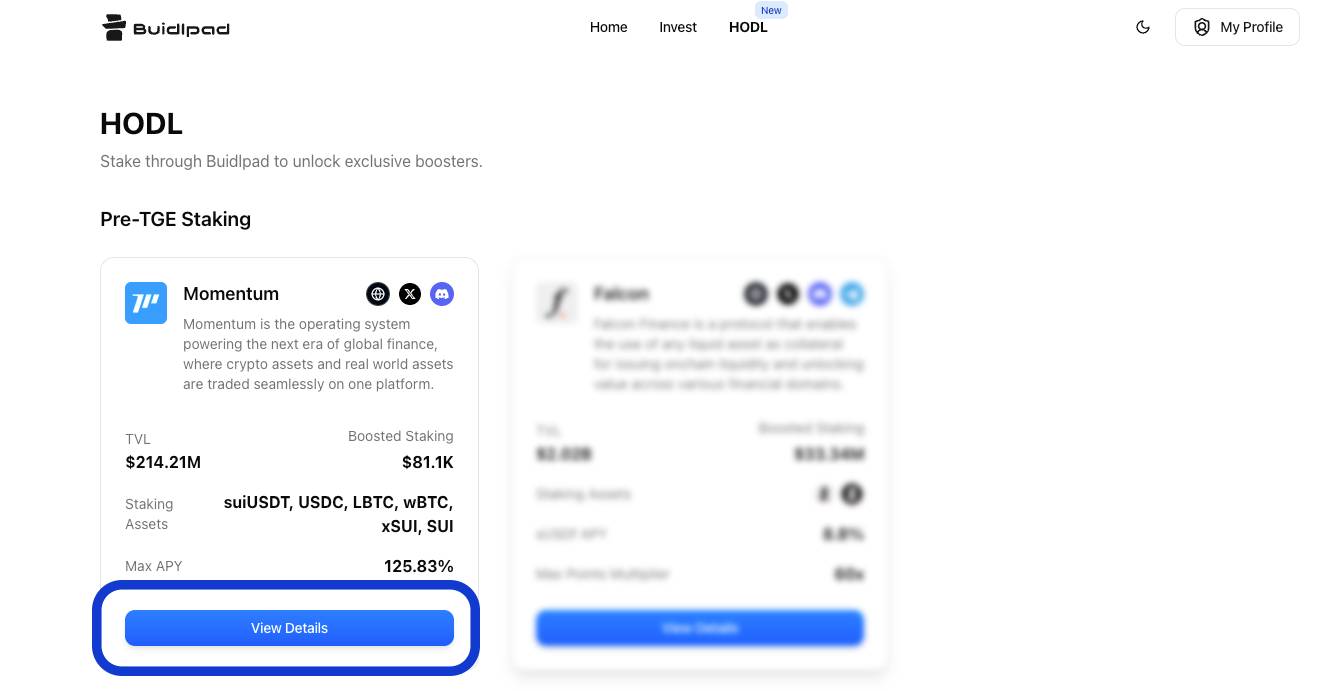 Momentum và BuidlPad triển khai chương trình tiền gửi trên Sui với lãi suất hấp dẫn image 1