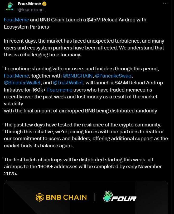 This $45 Million BNB Airdrop Wants To Revive Meme Coin Momentum image 0