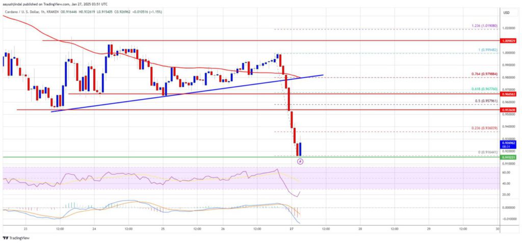 Cardano (ADA) Jatuh di Bawah $1,00: Apakah Pemulihan Masih Mungkin? (28/1/25) image 0