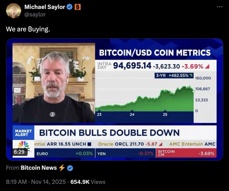 Michael Saylor dementiert Gerüchte um Abverkäufe von BTC bei Strategy image 0