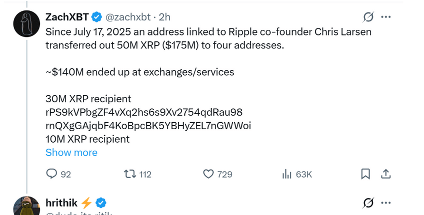 Ripple (XRP)-CEO setzt Verkaufswelle fort, Analysten bezeichnen Unilabs als zehnmal bessere Wahl image 2