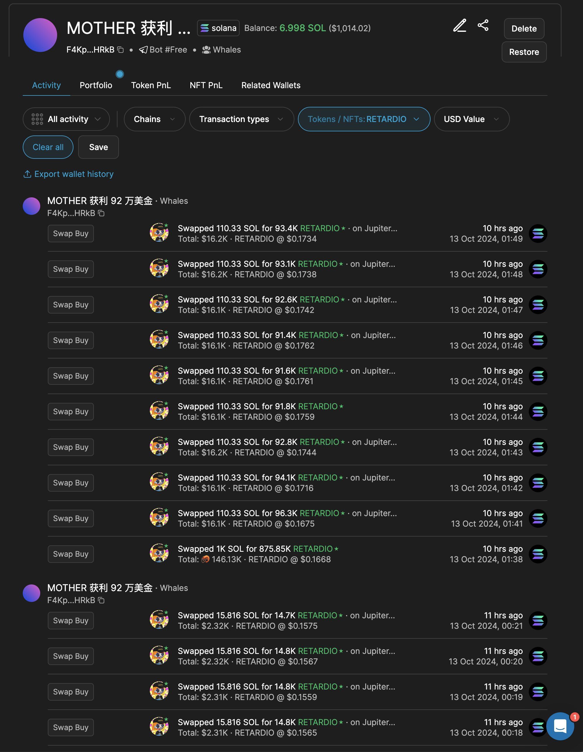 巨鲸动向追踪：Galaxy Digital 充值 7000 枚 ETH，价值 1748 万美金 image 5