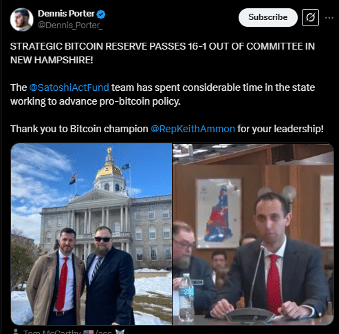 New Hampshire’s Bipartisan Support for HB302 May Pave the Way for Bitcoin in State Reserves image 1