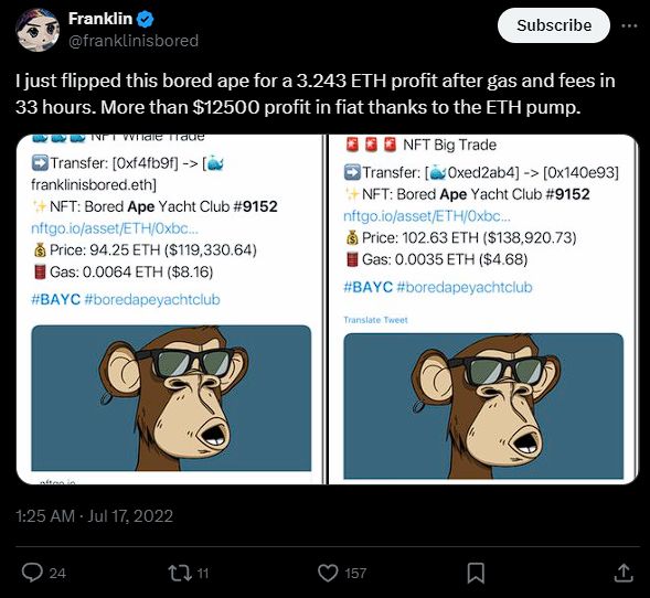 The rise and fall of NFT whale trading: from making more than $15 million in profits to losing everything image 3
