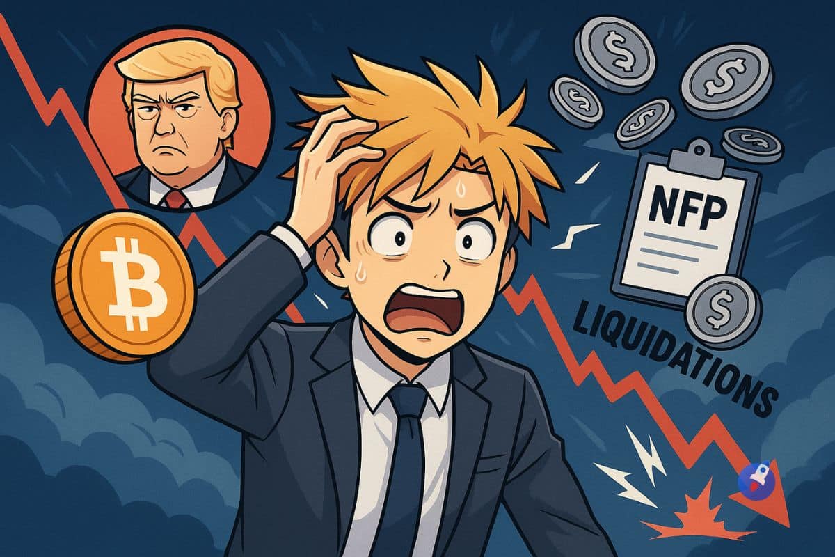 Bitcoin s’effondre : NFP, Trump et liquidations provoquent un crash crypto