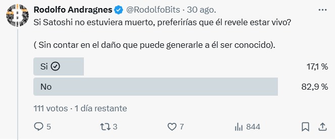 «Si Satoshi está vivo y mueve su bitcoin, mejor que lo haga cuanto antes»: Andragnes image 1